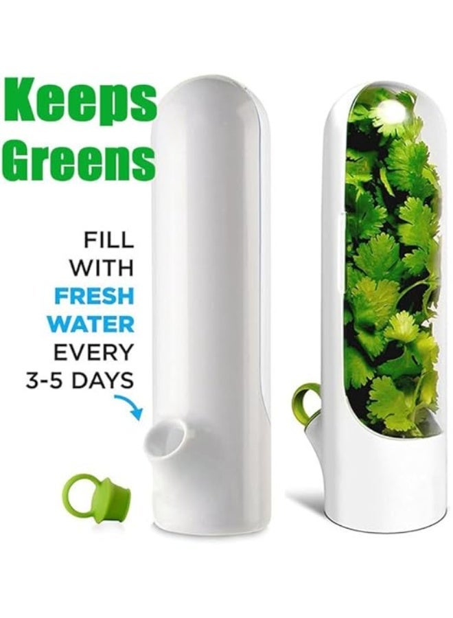 ناما وعاء لحفظ الأعشاب الطازجة، مصمم للحفاظ على الخضروات الورقية والأعشاب مثل البقدونس، والكزبرة، والنعناع طازجة لفترة أطول. - Image 1