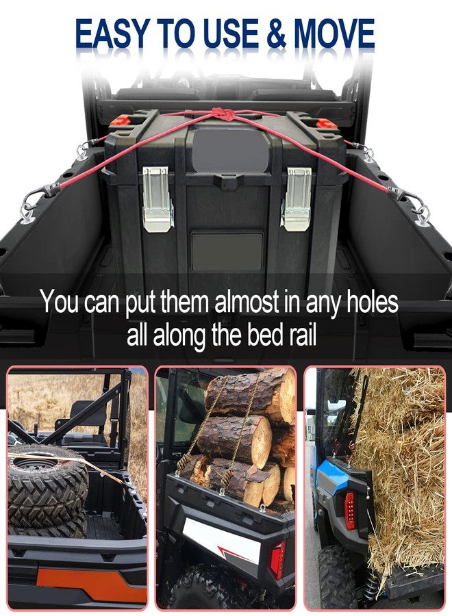 StarknightMT مثبتات تثبيت StarknightMT Ranger، مثبتات UTV Lock and Ride 2 بوصة للسرير متوافقة مع Polaris General Ranger 500 570 1000 XP 900 800 700 بفتحة 1-7/16 بوصة (6 قطع، أسود) - Image 5