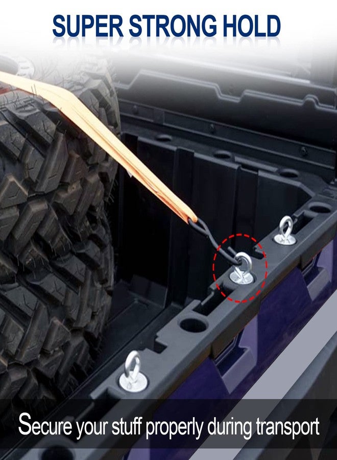 StarknightMT مثبتات تثبيت StarknightMT Ranger، مثبتات UTV Lock and Ride 2 بوصة للسرير متوافقة مع Polaris General Ranger 500 570 1000 XP 900 800 700 بفتحة 1-7/16 بوصة (6 قطع، أسود) - Image 4