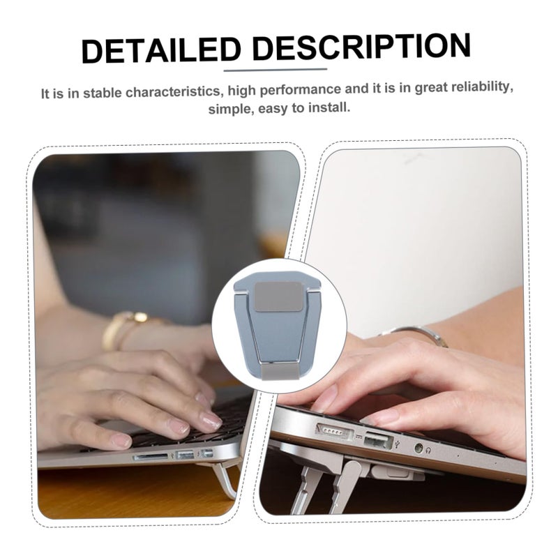 Aluminum Laptop Stand Riser Cooling Pad Thin Portable Easy to Assemble Random Color - Image 5