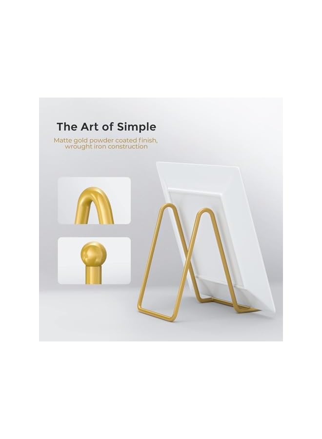 The Bros 2 Pcs 3 Inch Plate Stands for Display Stands Metal Frame Holder Stands Iron Easel Plate Holder for Pictures, Photo, Decorative Plate Dish and Tabletop Art - Image 4