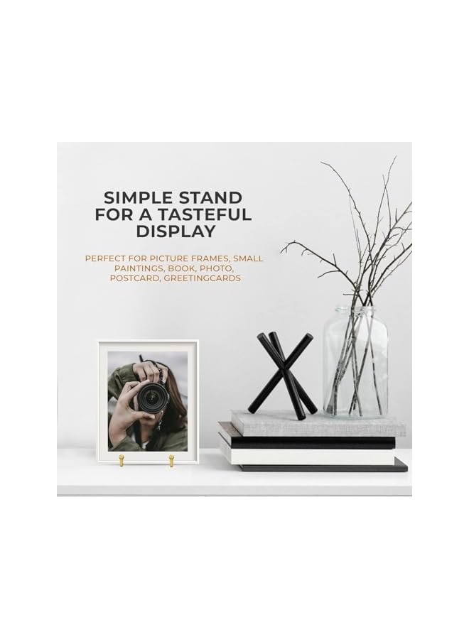 The Bros 2 Pcs 3 Inch Plate Stands for Display Stands Metal Frame Holder Stands Iron Easel Plate Holder for Pictures, Photo, Decorative Plate Dish and Tabletop Art - Image 5