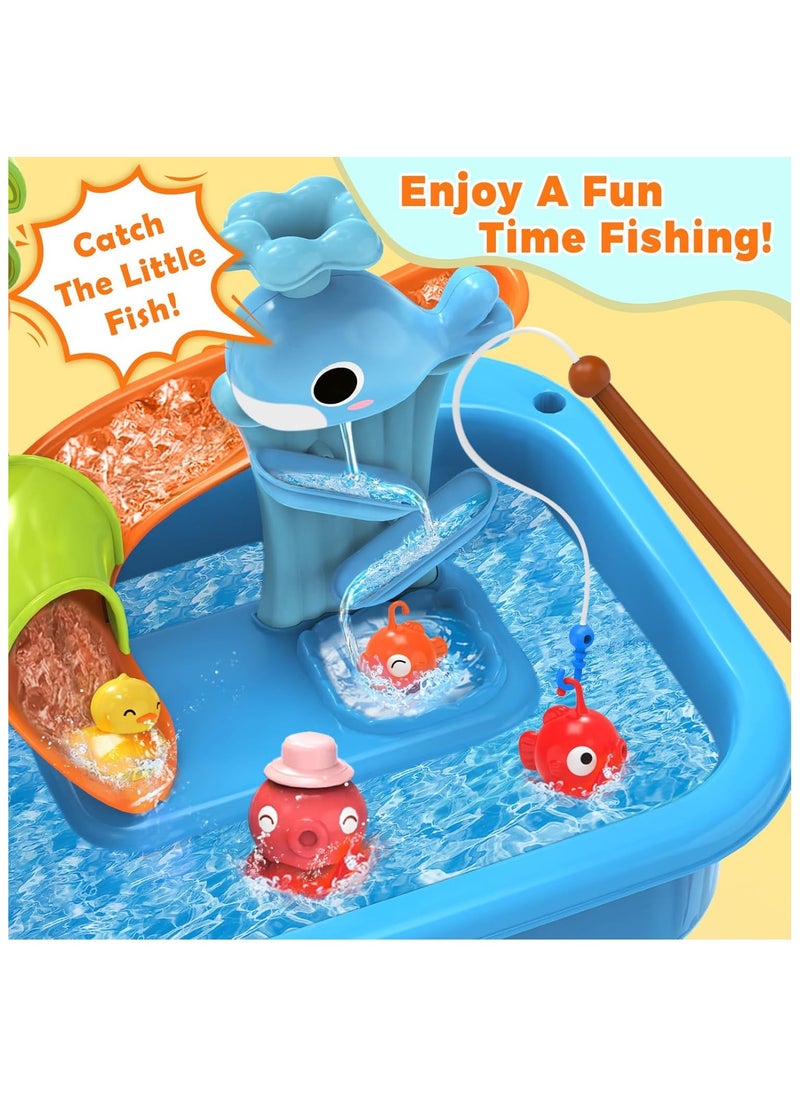 CUNUUDOOL Water Table for Toddlers 1-3 with Electric Water Pump, Sand and Water Table for Kids Ages 4-8 Play Sink with Running Water & Electric Faucet, Role Play Sensory Toys  - Image 4