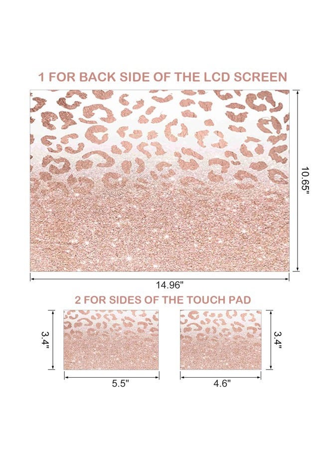 DINKY Laptop Skin Sticker Decal, 12" 13" 13.3" 14" 15" 15.4" 15.6 inch Laptop Universal Reusable Vinyl Skin Stickers Cover Art Decal Notebook PC Personalized Protector-Rose Pink Leopard Print - Image 2