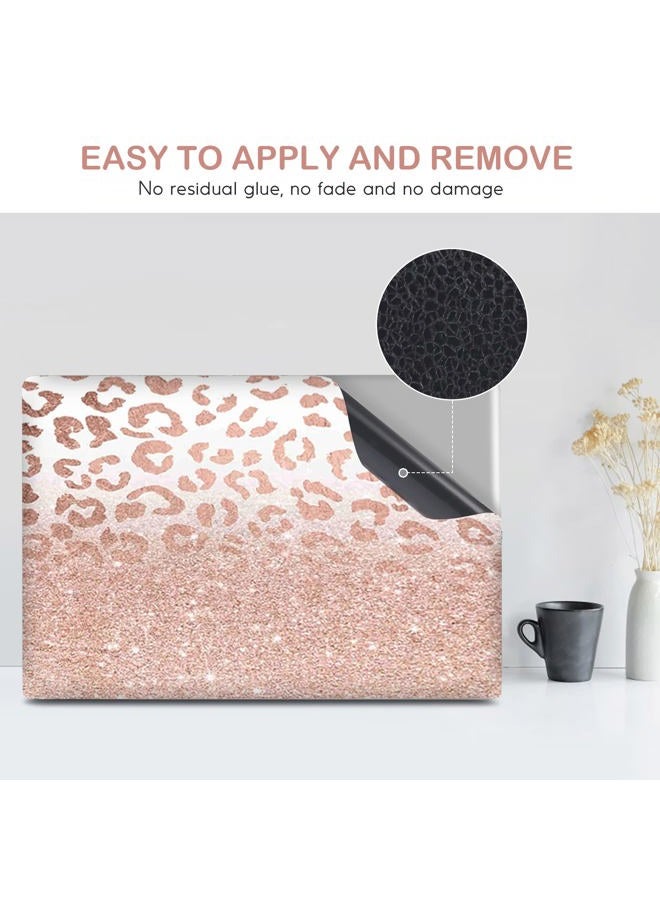 DINKY Laptop Skin Sticker Decal, 12" 13" 13.3" 14" 15" 15.4" 15.6 inch Laptop Universal Reusable Vinyl Skin Stickers Cover Art Decal Notebook PC Personalized Protector-Rose Pink Leopard Print - Image 5