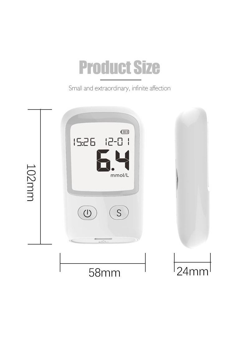 Generic - Blood Glucose Monitoring System, Self-monitoring Blood Sugar Test Kit with 50 Glucometer Strips and 50 Lancets, Diabetes Testing Set, Glucometer Kit for Home - Image 1