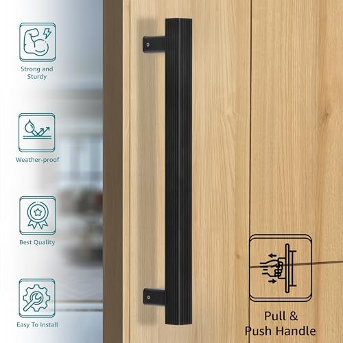 Plantex Heavy Duty Door Handle/18 inch Main Door Handle/Pull-Push Door Handle/3 Years Warranty Pack of 1 (Black) - Image 2