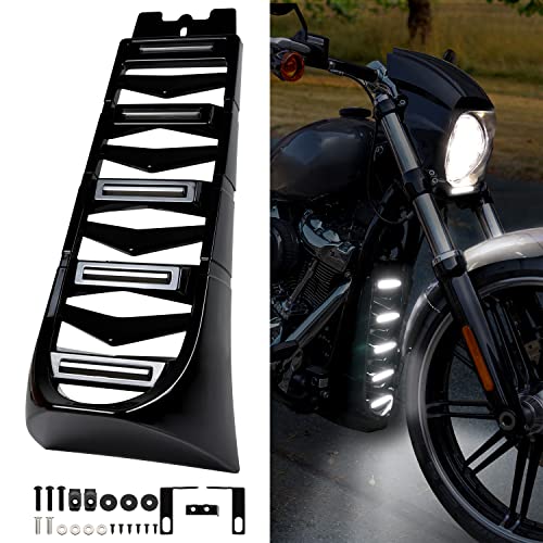 VEISUTOR Motorcycle Front Chin Fairing Spoiler Assembly for Harley Davidson Softail Breakout, Front Lower Radiator Cover for Harley Davidson Softail Breakout Street Bob Fat Bob 2018-2024 Accessories - Image 1