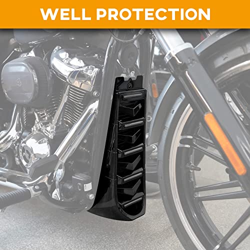 VEISUTOR Motorcycle Front Chin Fairing Spoiler Assembly for Harley Davidson Softail Breakout, Front Lower Radiator Cover for Harley Davidson Softail Breakout Street Bob Fat Bob 2018-2024 Accessories - Image 3