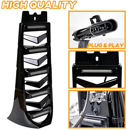 VEISUTOR Motorcycle Front Chin Fairing Spoiler Assembly for Harley Davidson Softail Breakout, Front Lower Radiator Cover for Harley Davidson Softail Breakout Street Bob Fat Bob 2018-2024 Accessories - Image 4