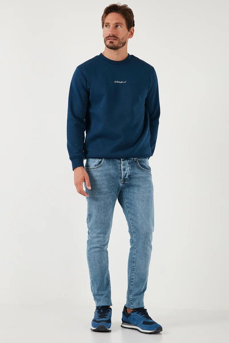 بوراتي Cotton Normal Waist Slim Fit Skinny Leg Jeans Men's Jeans 1115S051NAPOLI