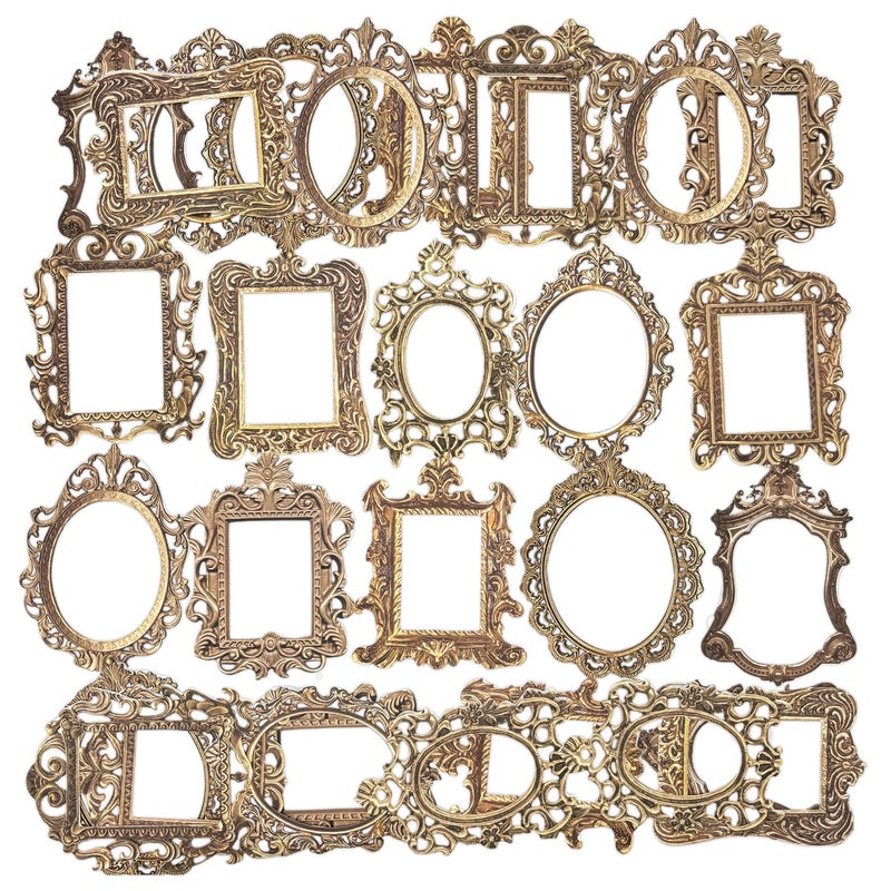 Obujopal 30Pcs Vintage Scrapbook Paper Photo Frame for Scrapbooking Junk Journal Collage Diary Embellishment DIY Photo Album DIY Craft Decoration 10 Patterns YSDC1 - Image 3