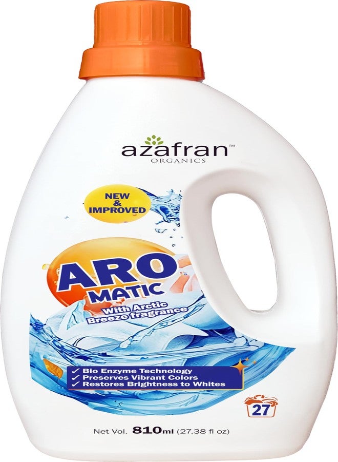 Azafran Plant Based ARO Matic Arctic Breeze Liquid Detergent, Removes Tough Stains, Ideal for Top or Front Load, For All Clothes, Delicates & Baby Clothes, Gentle on Skin, Eco-Friendly & Biodegradable - Image 1