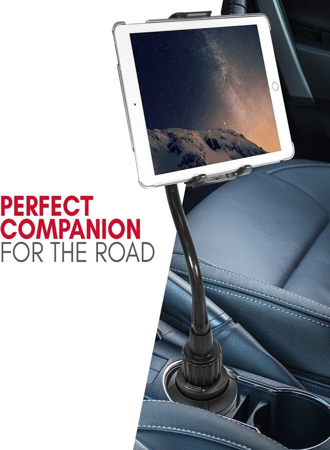 Macally Cup Holder Tablet Mount for Car - Sturdy and Adjustable Design - Tablet Holder for Car Cup Holder - Compatible with iPad Pro/Air/Mini, etc. - Image 2
