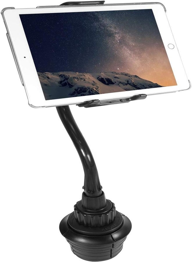 Macally Cup Holder Tablet Mount for Car - Sturdy and Adjustable Design - Tablet Holder for Car Cup Holder - Compatible with iPad Pro/Air/Mini, etc. - Image 1