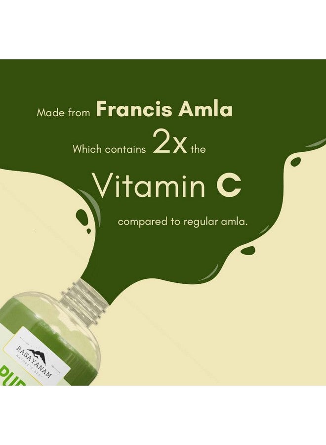 Rasayanam Pure Amla Juice - 750ml (Pack of 2) | Healthy Hair & Skin | Immunity Booster | Vitamin C | Natural & 100% Pure | Made with Cold Pressed Francis Amla - Image 3