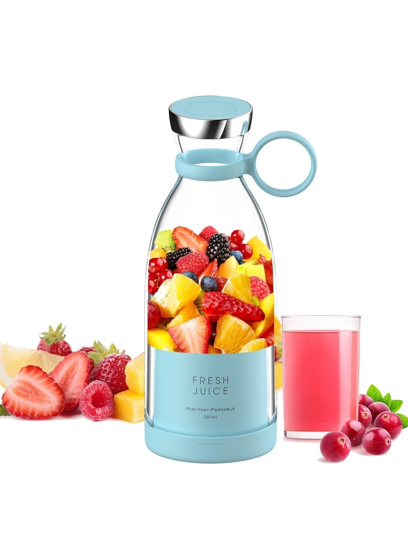 KD ZONE Portable Blender USB Rechargeable Mini Juicer Blender Electric Juicer Bottle Blender Grinder Mixer Blender for Juices Shakes and Smoothies Fruit Juicer Machine 420 ML Multicolour  - Image 1