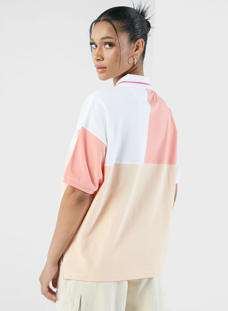 CONVERSE Colour Blocked Relaxed Polo
