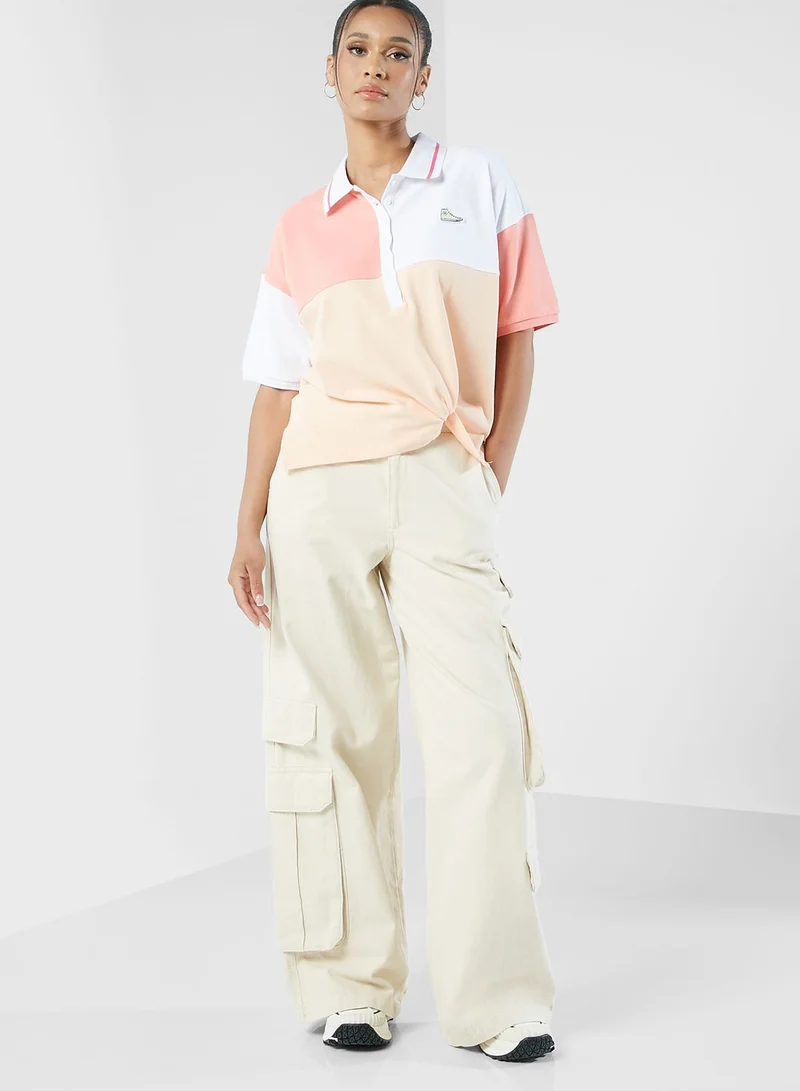 CONVERSE Colour Blocked Relaxed Polo