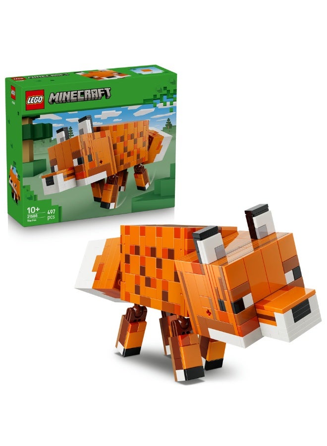 LEGO Minecraft The Fox Toy - Gaming Decor Gift 21588 (Age 10+, 497 Pieces) - Image 1
