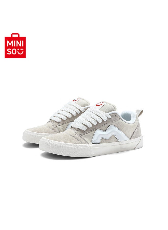 Miniso Men's Simple Versatile Sneakers Women's Shoes Autumn New National Trend Couple Casual Sneakers Off-white Size 41 - Image 4