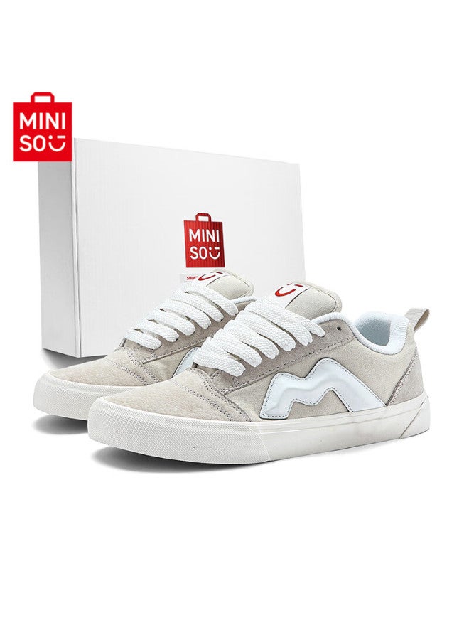 Miniso Men's Simple Versatile Sneakers Women's Shoes Autumn New National Trend Couple Casual Sneakers Off-white Size 41 - Image 1