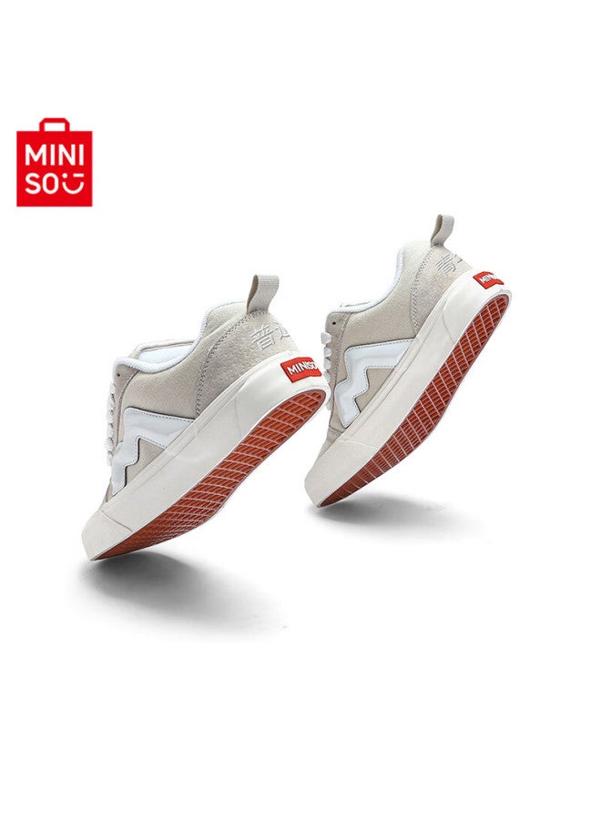 Miniso Men's Simple Versatile Sneakers Women's Shoes Autumn New National Trend Couple Casual Sneakers Off-white Size 41 - Image 3