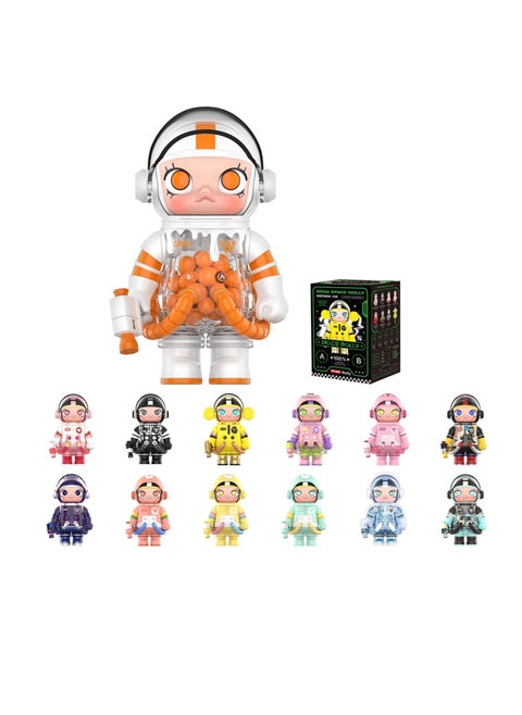 POP MART MEGA Space Molly 100% 2-B blind box doll, modern home decoration random design box toy, desktop accessories collection toy set (single)