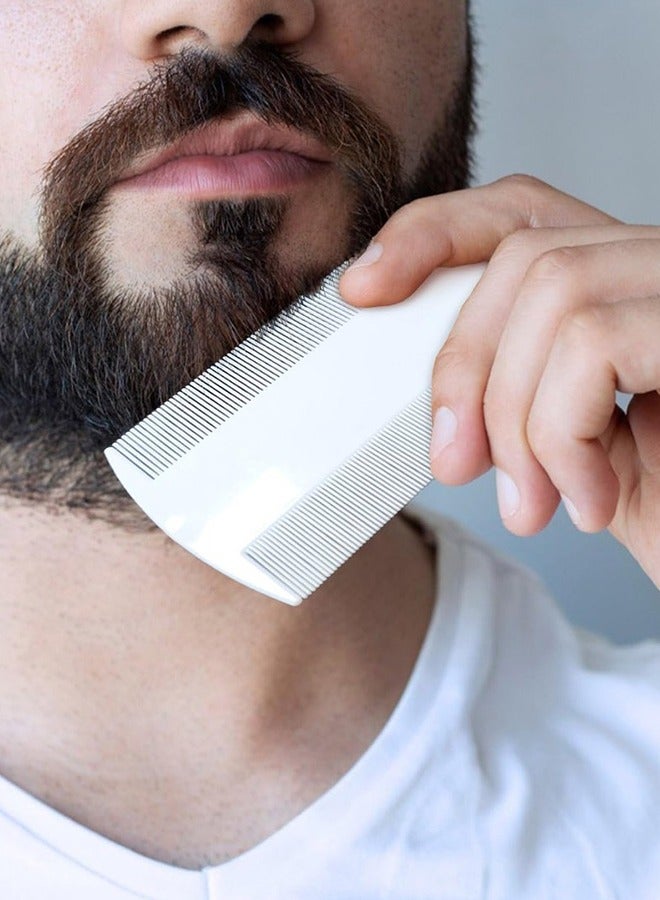 3PCS Double Sided Comb, Double Sided Lice Removal Comb, Hair Grooming Comb, Grooming Flea, Tick and Dandruff Removal Fine-Tooth Comb (White+black+pink) - Image 4