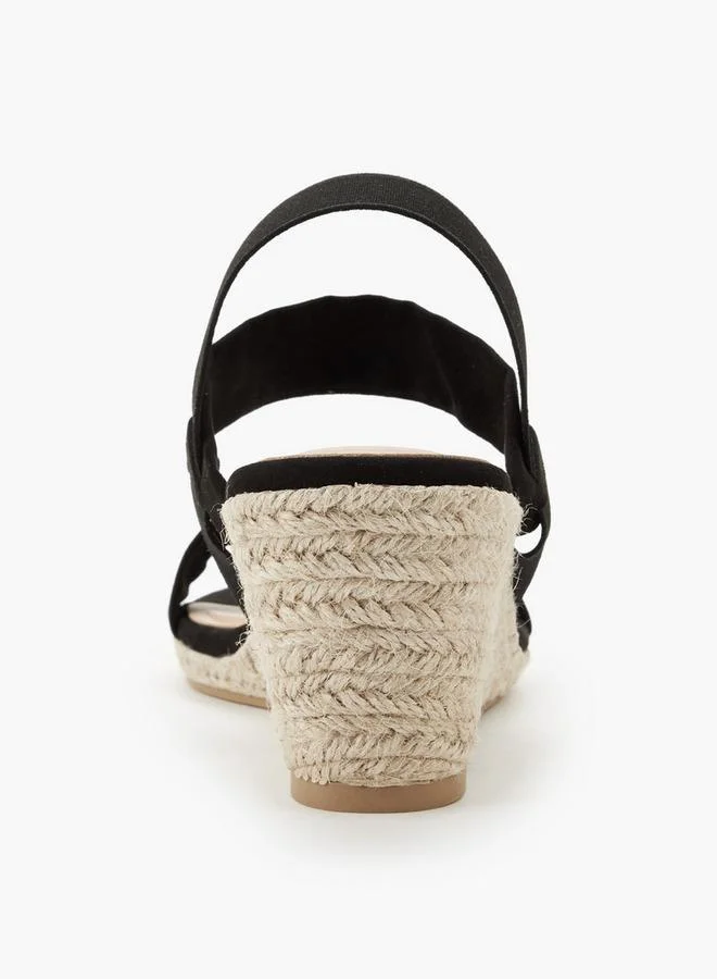 Celeste BLACK Women Wedge Heel Espadrille Sandals for Women | Best Price UAE