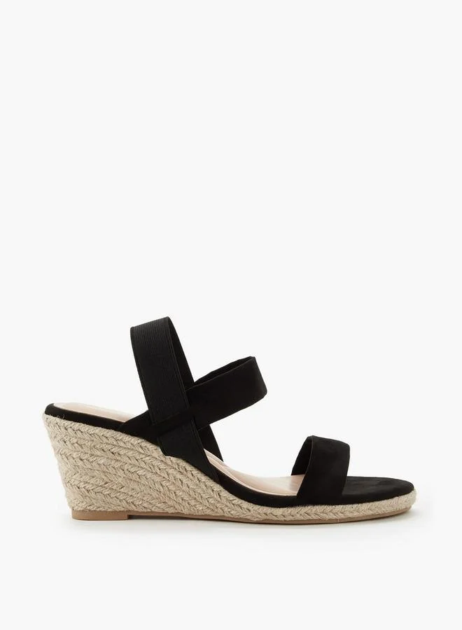 Celeste BLACK Women Wedge Heel Espadrille Sandals for Women | Best Price UAE