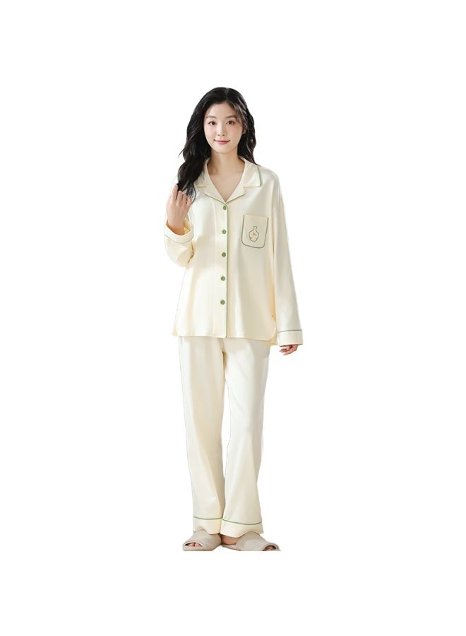Yiershuang 100% Cotton Women's Maternity Pajamas Postpartum Nursing Sleepwear Set Spring Autumn