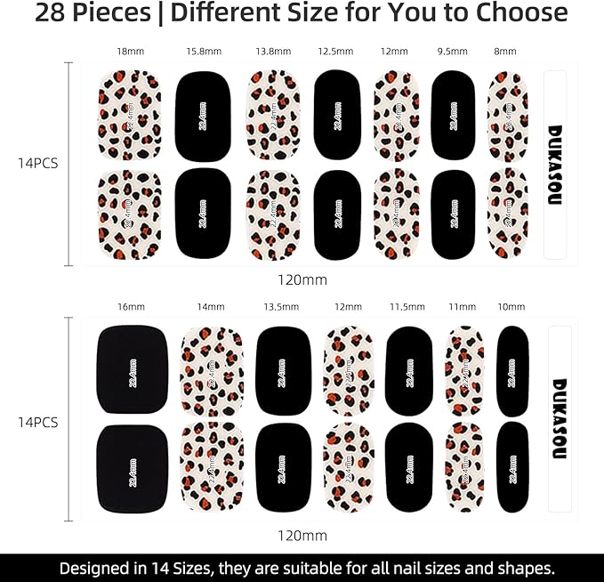 DUKASOU Semi Cured Gel Nail Strips 28 Pcs Full Wraps Long Lasting UV Lamp Compatible Salon Quality Nail Art Stickers Easy to Apply Gold Pink