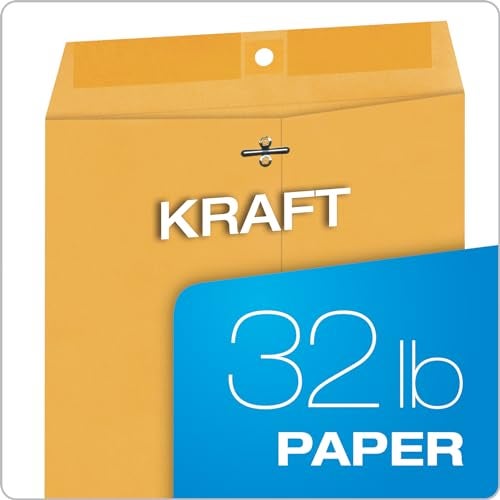 Columbian 10" x 13" Clasp Envelopes with Clasp Closure and Gummed Seal, 32 lb Kraft Paper, 100 per Box (COLO797) - Image 5