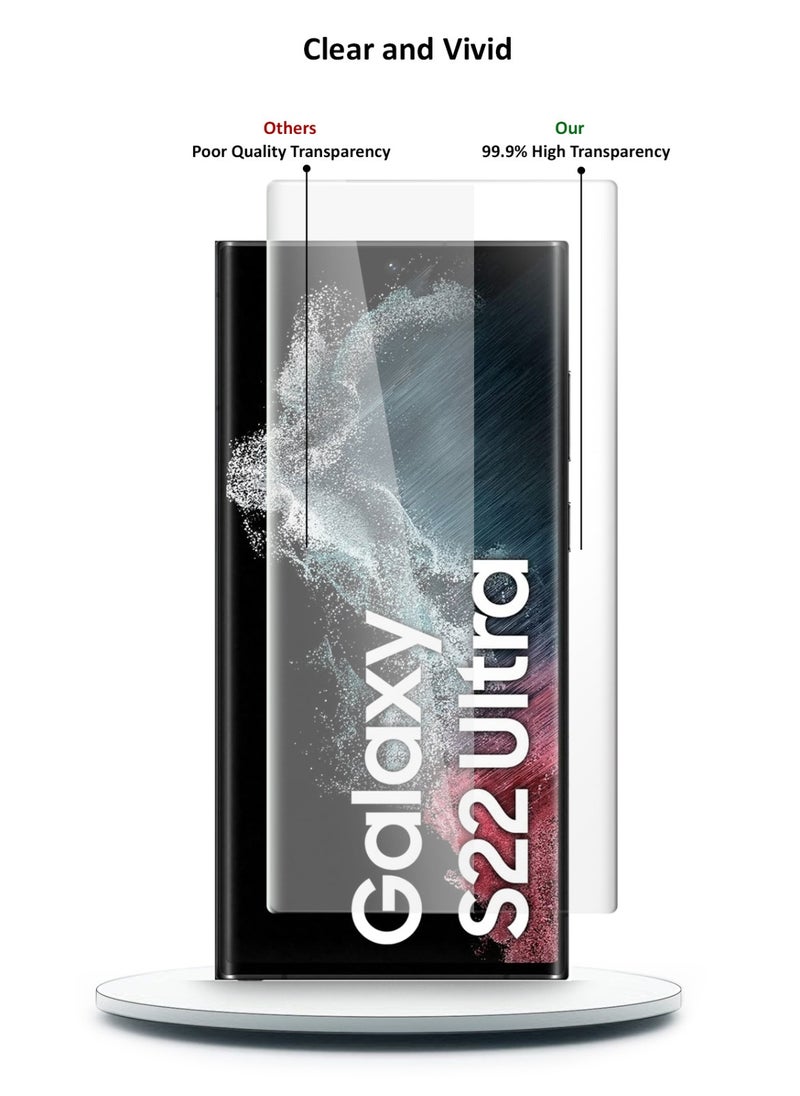 Techie - UV Liquid Glue Full Curved Coverage Tempered Glass Screen Protector For Samsung Galaxy S22 Ultra- One Minute Quick Paste - Image 1