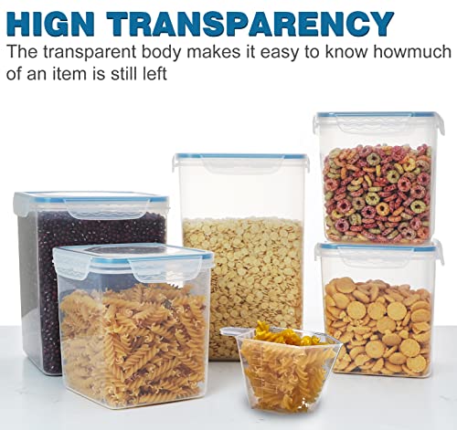 VERONES Large Tall Airtight Food Storage Containers, 10 PACK Plastic Airtight Kitchen & Pantry Organization, Ideal for Flour & Sugar Plastic Canisters with Labels - Image 3