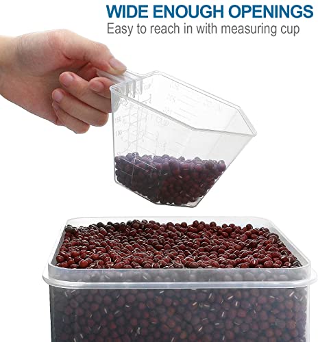 VERONES Large Tall Airtight Food Storage Containers, 10 PACK Plastic Airtight Kitchen & Pantry Organization, Ideal for Flour & Sugar Plastic Canisters with Labels - Image 5