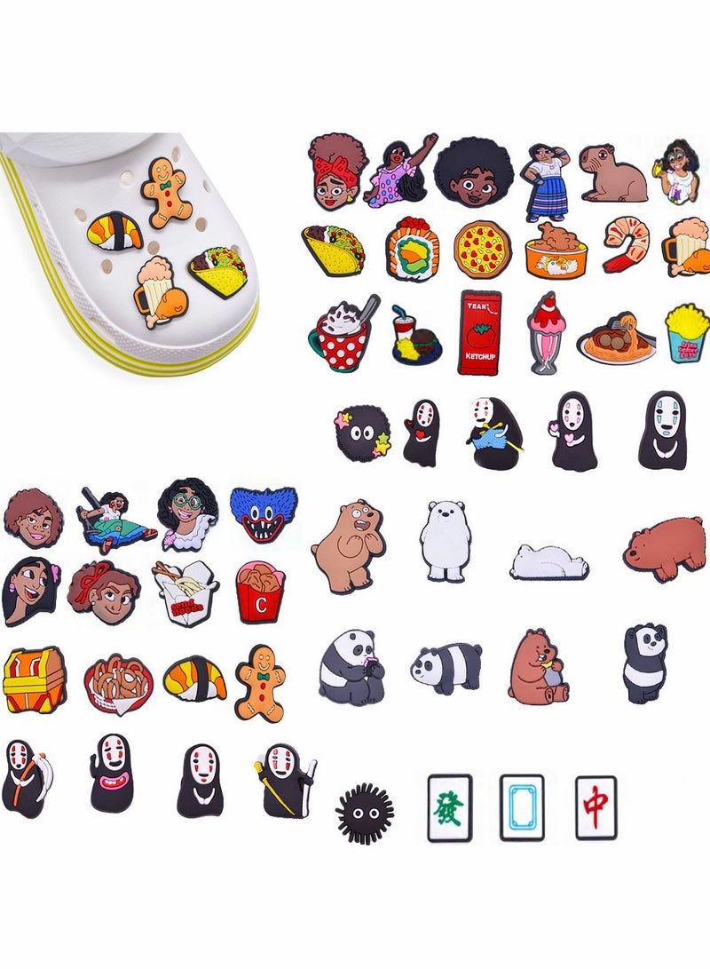 KASTWAVE Shoe Decoration Charms 50 PCS Jibbitz Accessories for Crocs Shoe Buckle Party Favors ​Mini Charm for Women Girls Men Party Favor Wristband Decoration - Image 1