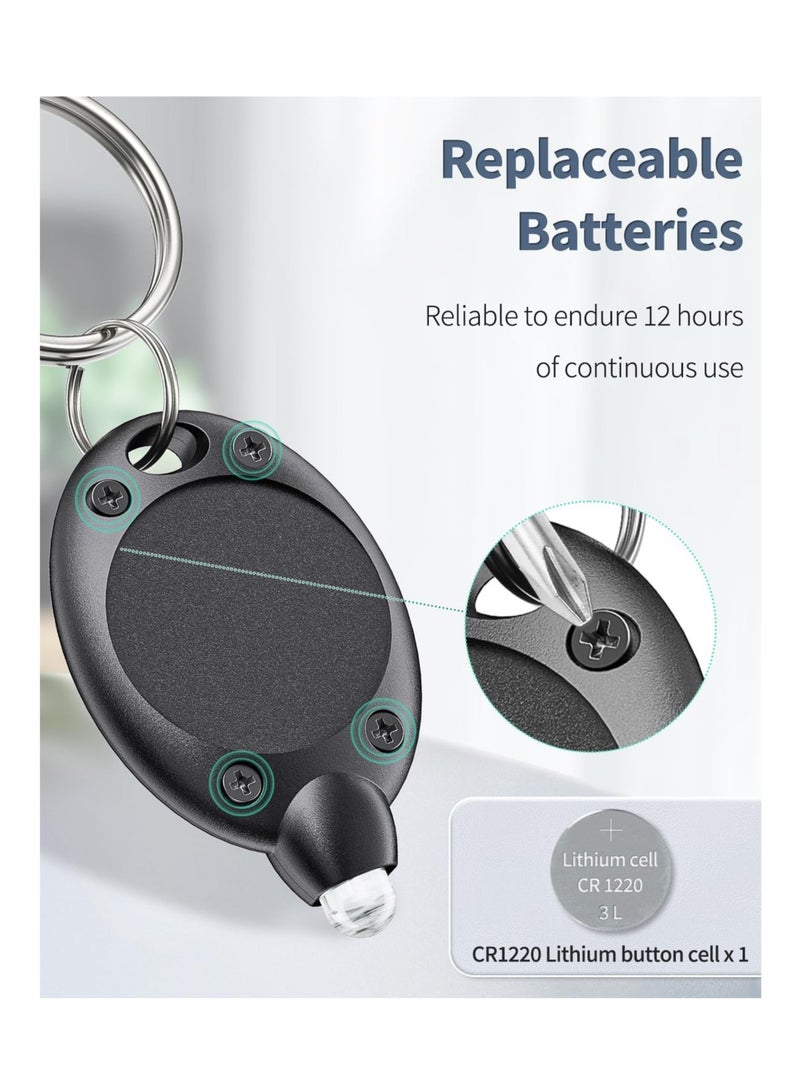 10 Pack Mini LED Keychain Flashlights, Ultra Bright 12 Lumen Portable Lights for Outdoor Camping Hiking and Emergency Use - Image 4