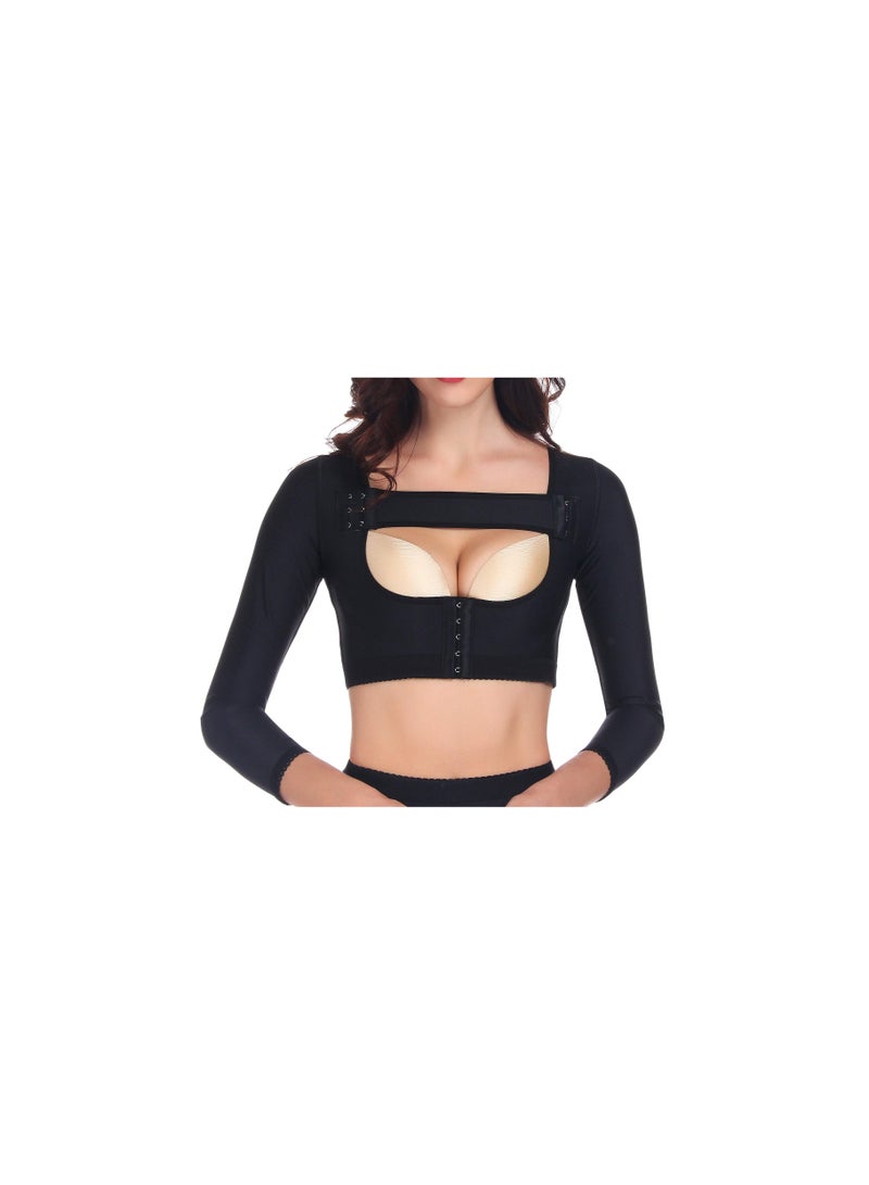 SOLARAE Women's Arm Compression Sleeves - Upper Body Shaper for Slimming, Post-Surgery Recovery, Liposuction Support, and Posture Correction - Humpback Prevention Shapewear Tops. - Image 3