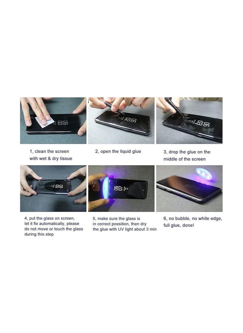 Generic - 6 IN 1 UV Protective Tempered Glass Privacy Screen Protector 3D Curved Edge For Google Pixel 8 Pro - Clear - Image 1