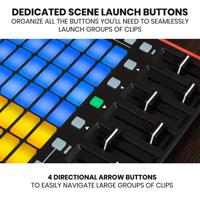 Akai Professional أكاي بروفيشينال APC ميني MK2 - وحدة تحكم USB MIDI باد لإطلاق المقاطع مع Ableton Live Lite، 64 باد RGB، وضع الطبول والملاحظات ومزج MIDI - Image 5