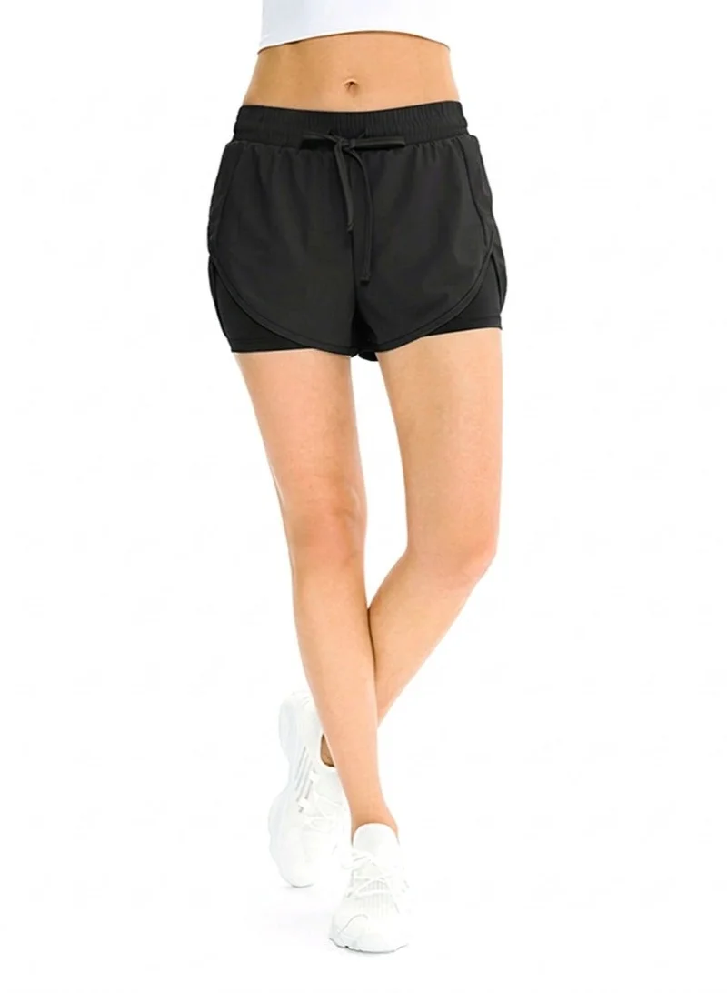 THUGFIT SwiftStride Lightweight 2 in 1 shorts - Black - M
