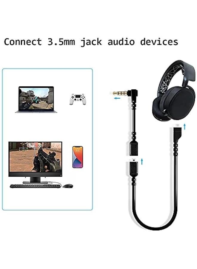 BWSJ Replacement o Cable atible with SteelSeries Arctis 3, Arctis 5, Arctis 7, Arctis ProMale to Male - Image 4