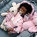 BABESIDE Lifelike Reborn Baby Dolls Black  17Inch BabySoft Body  Curls RealisticNewborn Baby Doll African American Real Life Baby Dolls Cloth Body wGift Box for Kids - Image 4