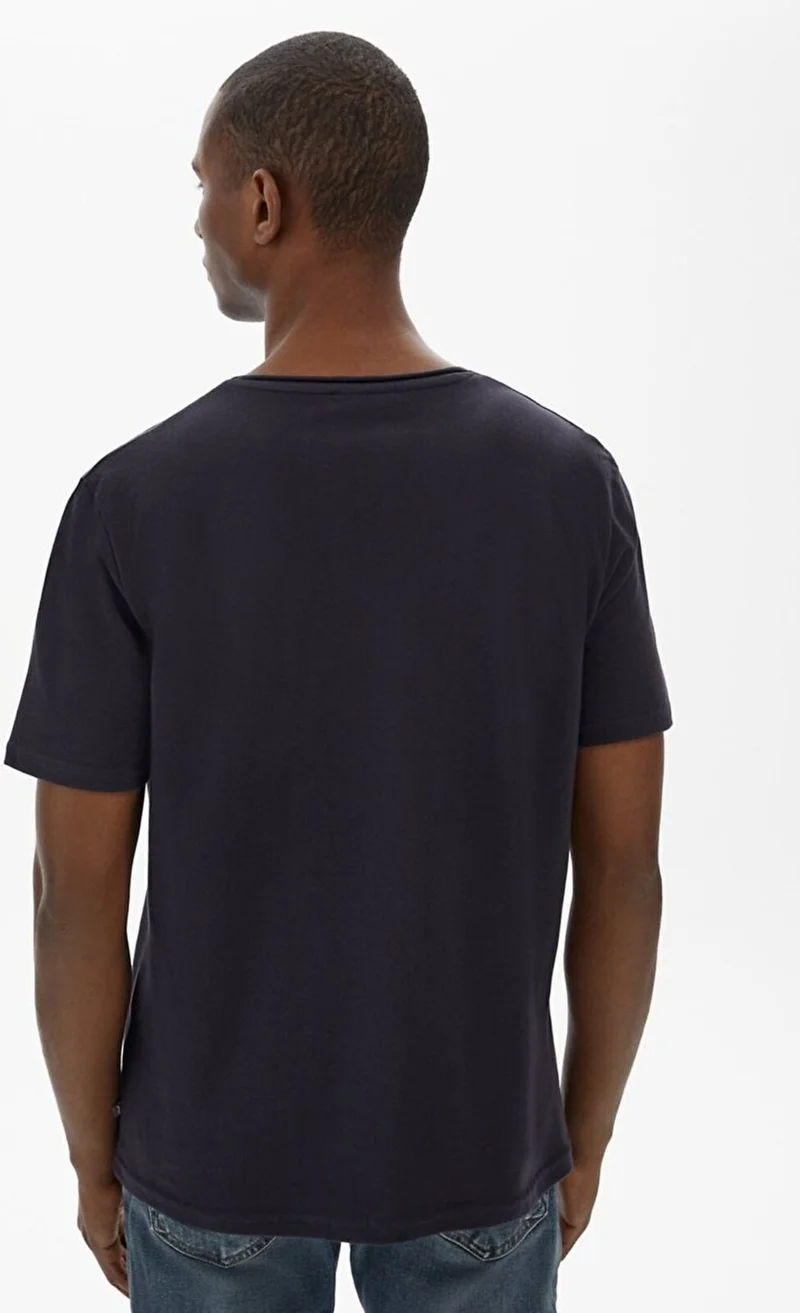 LTB Navy blue Men's Basic Crew Neck Short Sleeve Regular Navy Blue T-shirt  | Best Price UAE