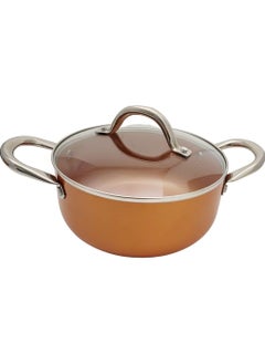 Nonstick Copper Ceramic Dutch Oven Stew Soup Pot Bruiser With Stainless Steel Handles & Vented Glass Lid (6.5 Qtr.) - pzsku/Z781A51E5597B93E85790Z/45/_/1737559147/27b9e3c6-48a9-4f3d-9fcf-45e8254703d3