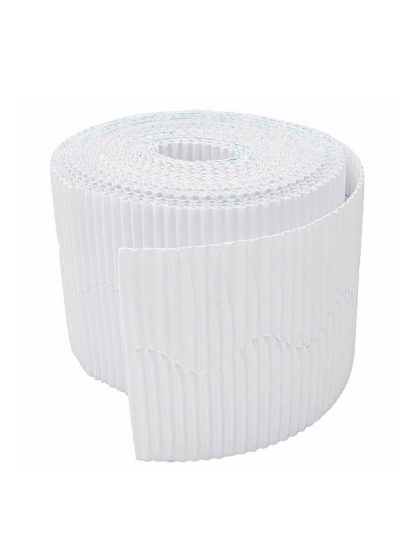 Terabyte Corrugated Display Borders for School Classroom Decorations,Border Rolls for Displays Border Rolls Corrugated Backing Paper for Wall Displays School (Width 10cm x  Length 15cm) White Color - Image 2