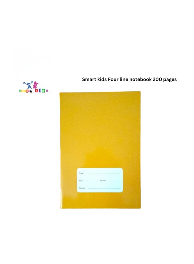Smart kids Notebook Four line notebook 200 pages Hardcover Notebooks for For School Office Supplies - Image 1