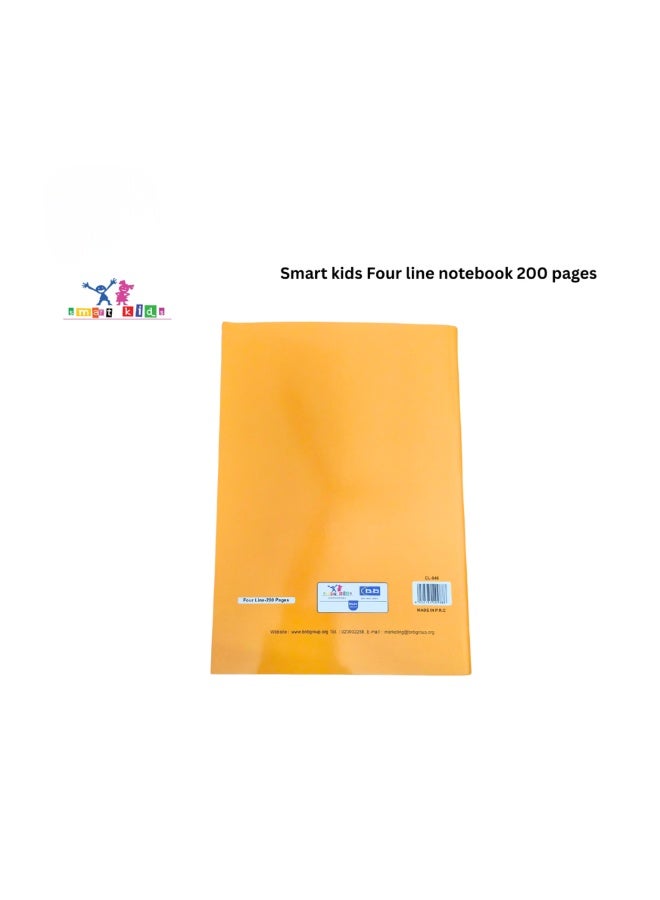 Smart kids Notebook Four line notebook 200 pages Hardcover Notebooks for For School Office Supplies - Image 3